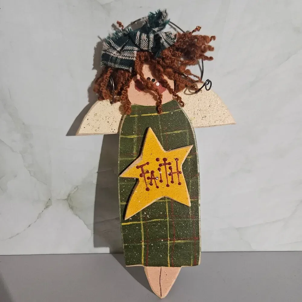 Wooden Faith Christmas ornament